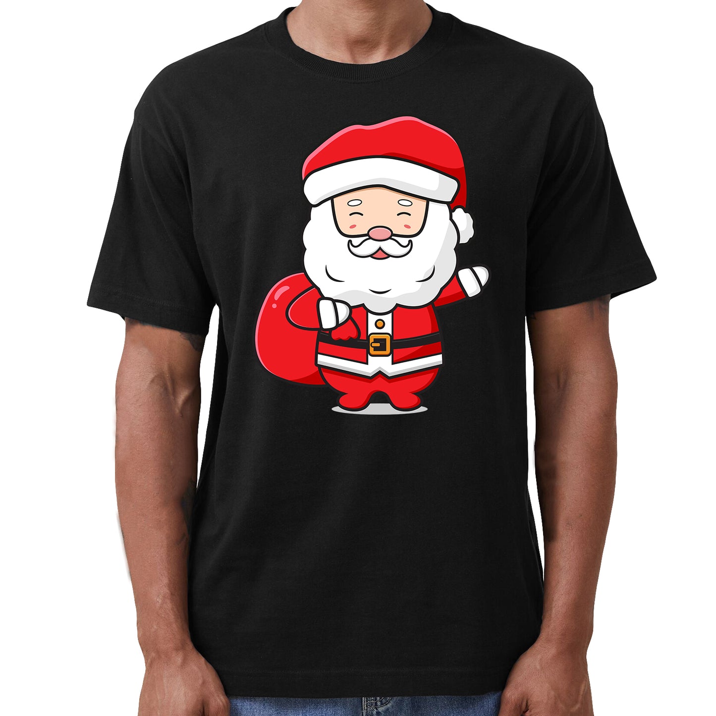 100% Cotton Christmas Unisex T-shirt Adult Kids Tee Mens Top Santa Xmas Party Custume - Santa's Delivery