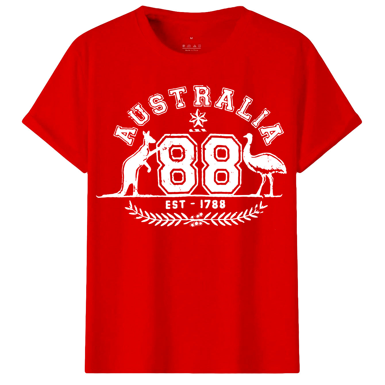 Adult Kids Unisex 100% Cotton T Shirt Australia Kangaroo Emu Aussie Souvenir Tee Tops