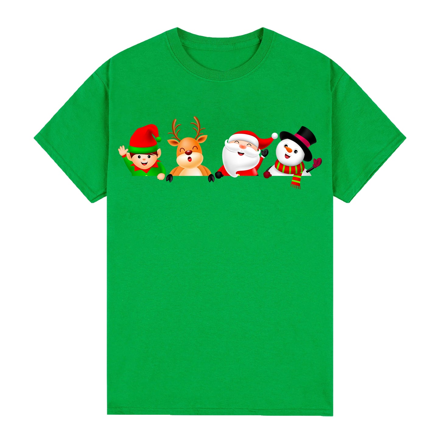 100% Cotton Christmas Unisex T-shirt Adult Kids Tee Mens Top Santa Xmas Party Custume - Christmas Crew