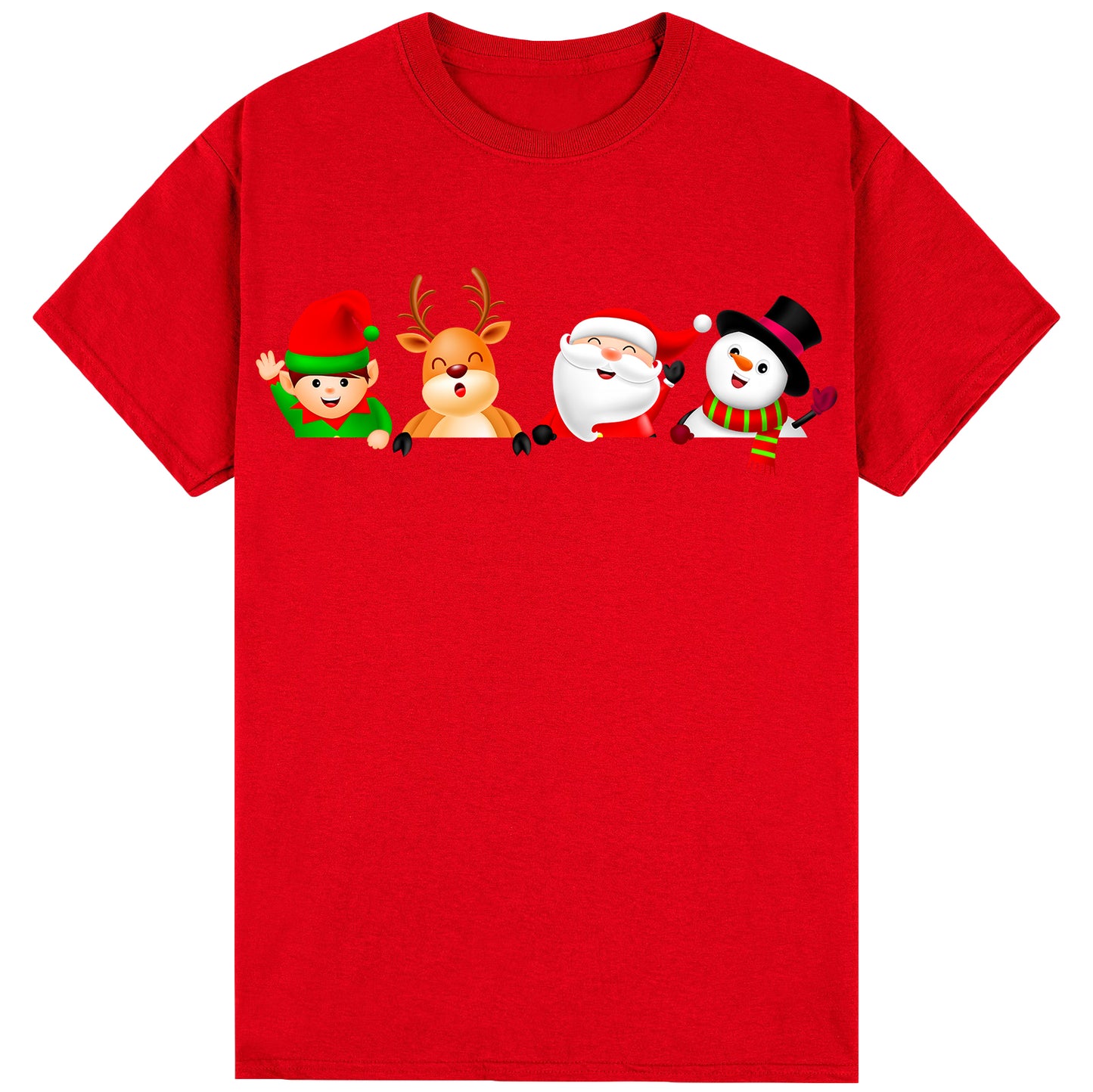 100% Cotton Christmas Unisex T-shirt Adult Kids Tee Mens Top Santa Xmas Party Custume - Christmas Crew