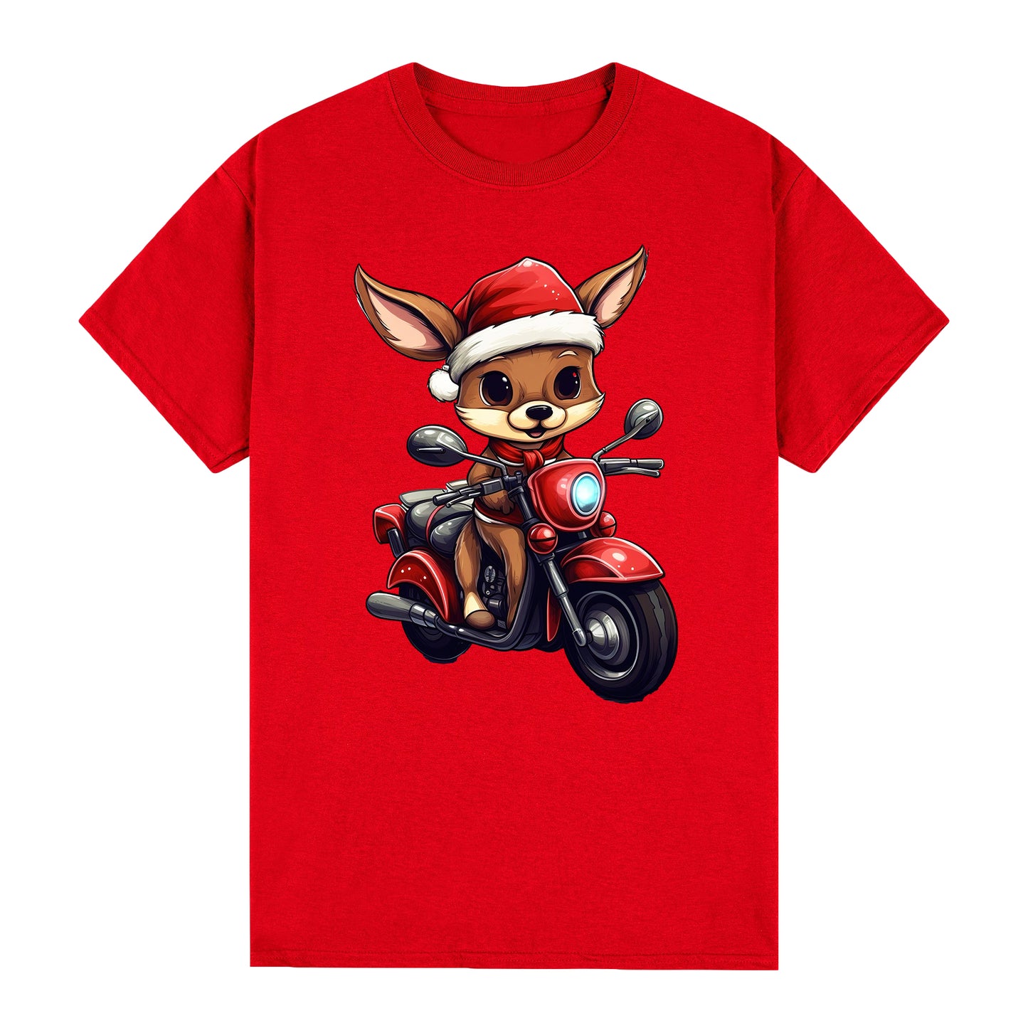 100% Cotton Christmas Unisex T-shirt Adult Kids Tee Mens Top Santa Xmas Party Custume - Holiday Ride