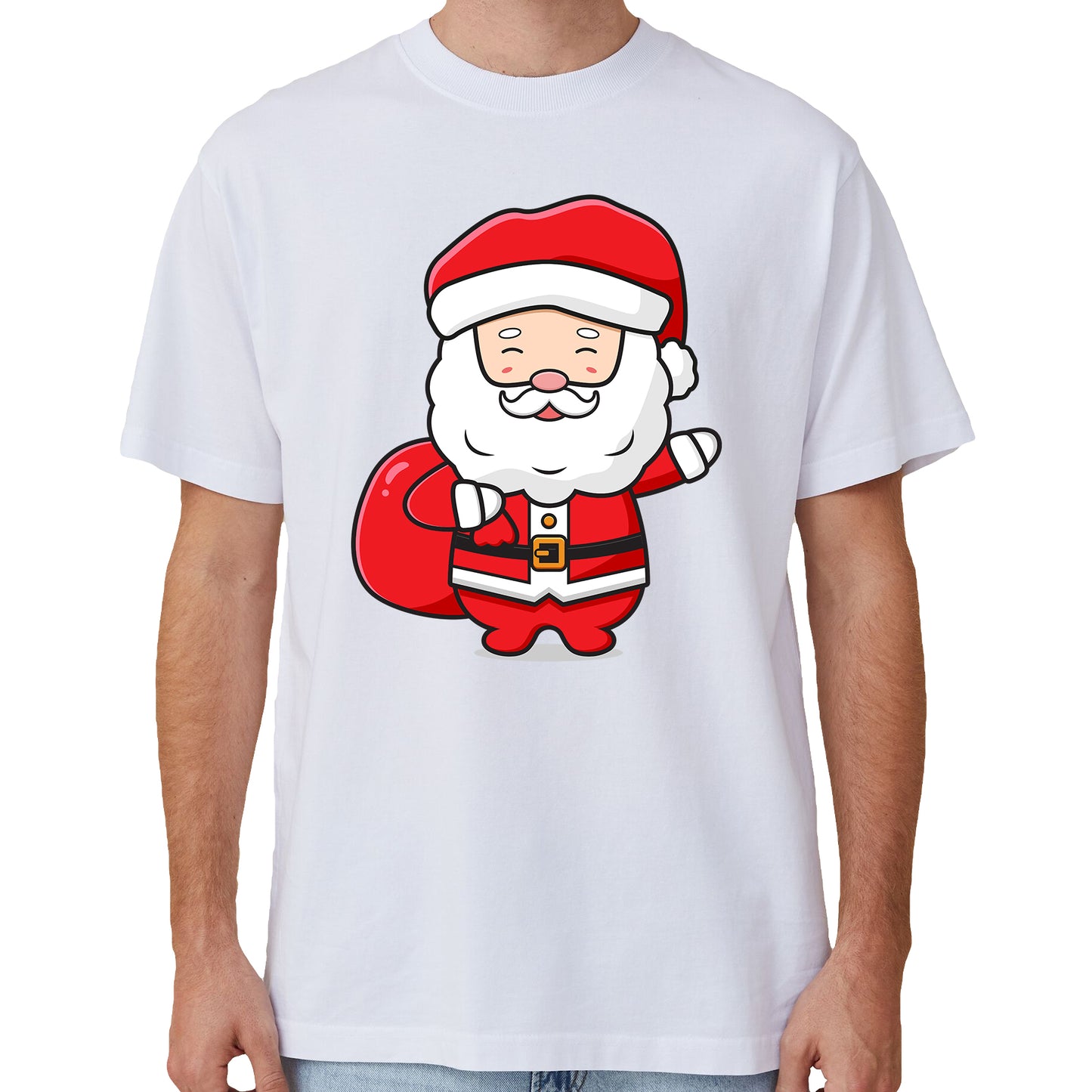 100% Cotton Christmas Unisex T-shirt Adult Kids Tee Mens Top Santa Xmas Party Custume - Santa's Delivery