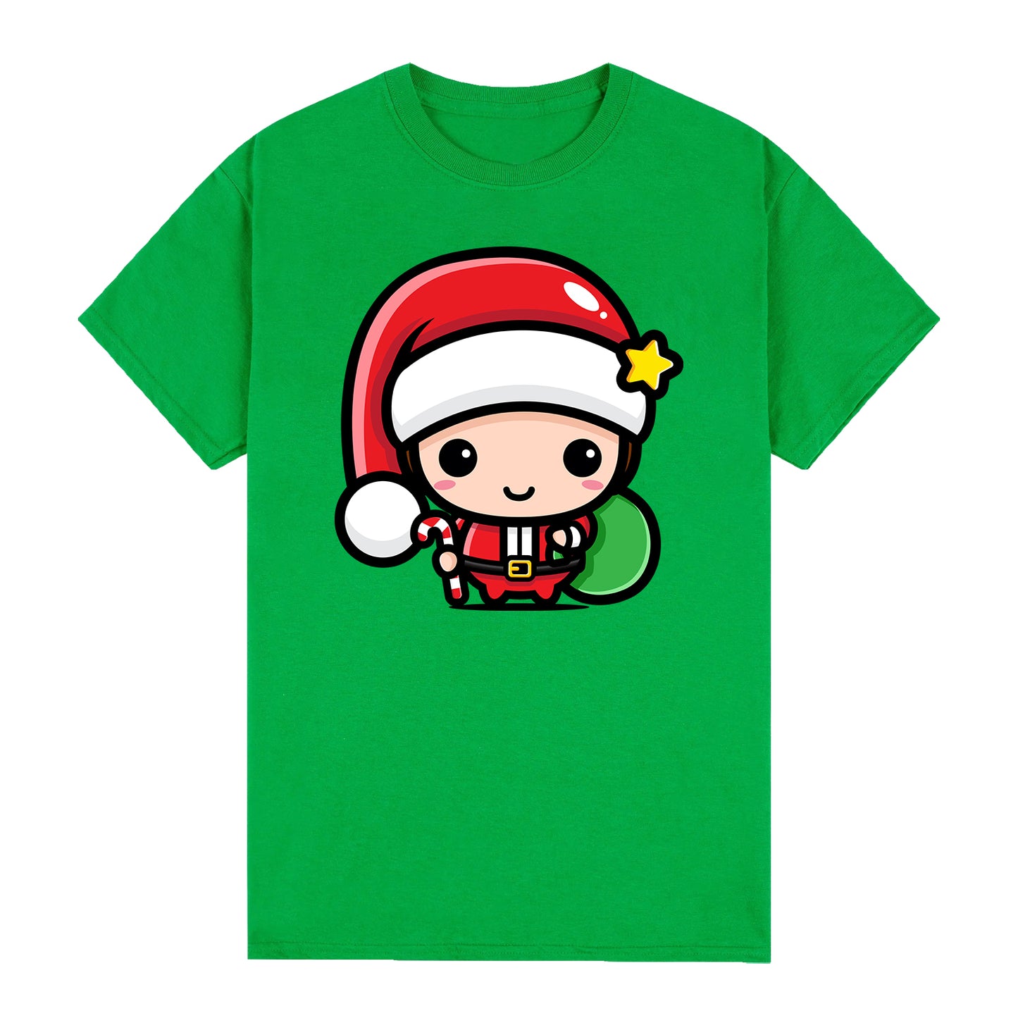 100% Cotton Christmas Unisex T-shirt Adult Kids Tee Mens Top Santa Xmas Party Custume - Santa's Little Helper
