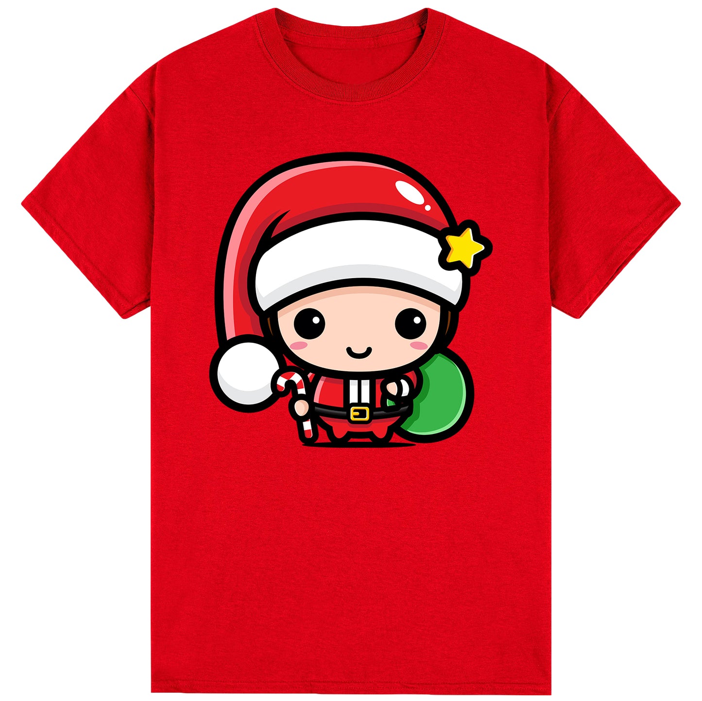 100% Cotton Christmas Unisex T-shirt Adult Kids Tee Mens Top Santa Xmas Party Custume - Santa's Little Helper