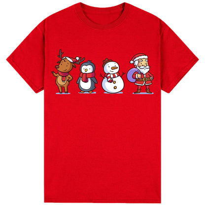100% Cotton Christmas Unisex T-shirt Adult Kids Tee Mens Top Santa Xmas Party Custume - Winter Wonderland