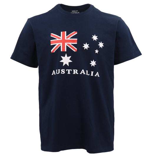 Unisex Kids Australian Day Aussie Flag Navy Souvenir Tee Top T Shirt - Navy